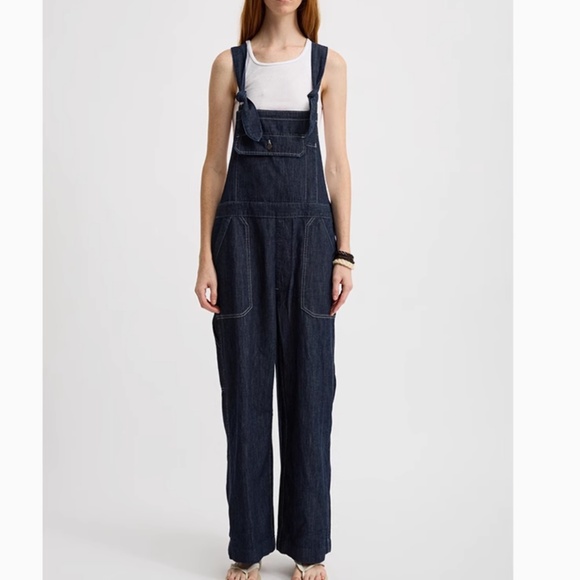 NWT Denimist Tie Strap Relaxed Overall - Drapey Rinse Indigo Causal All in One - Picture 4 of 12